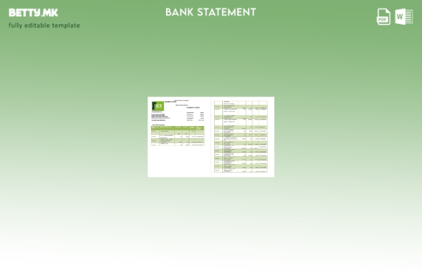 модерен стил Кенија KCB банкарски извод на сметката шаблон страници со зборови